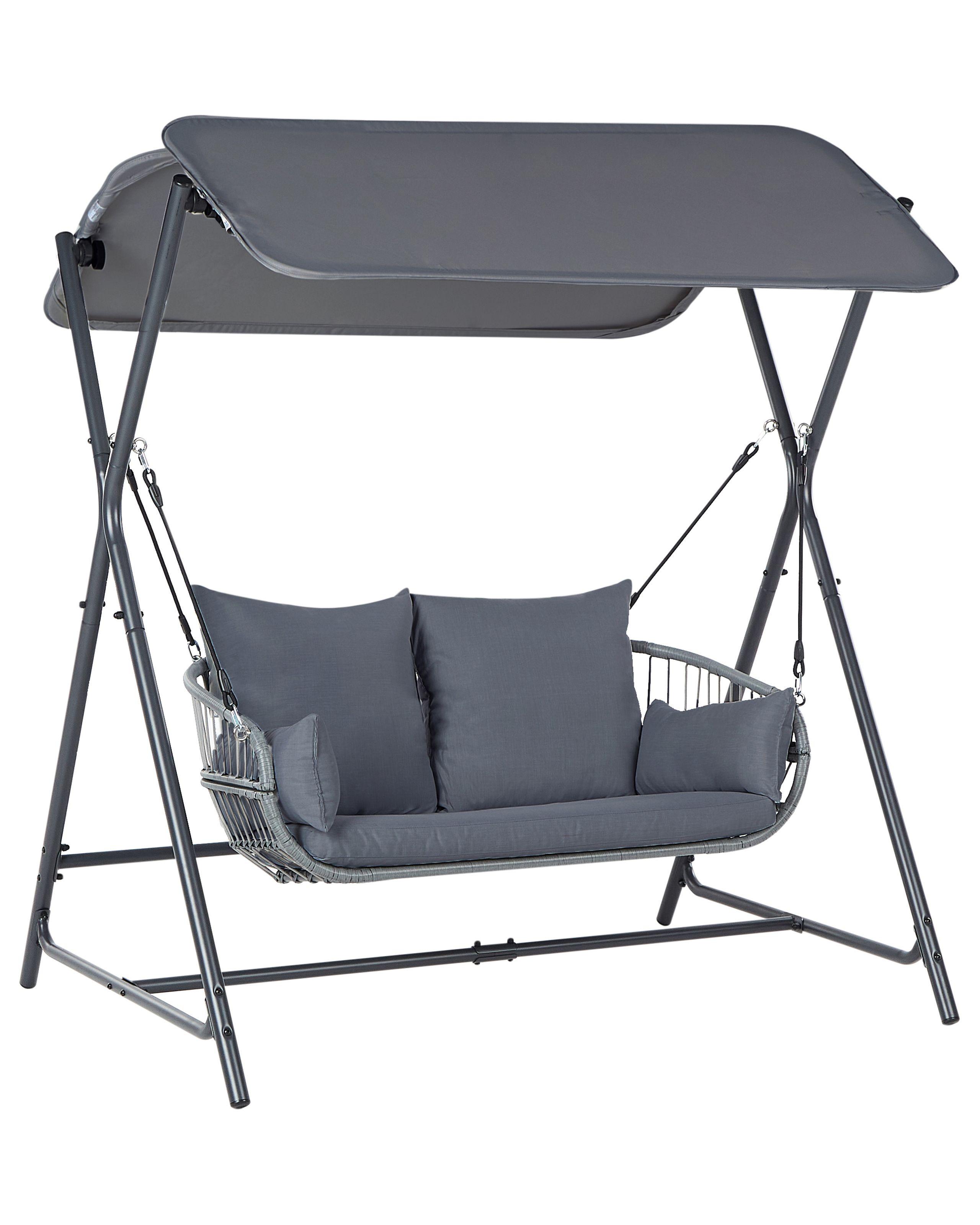 Beliani Hollywoodschaukel aus Stahl Mediterran FIASTRA  