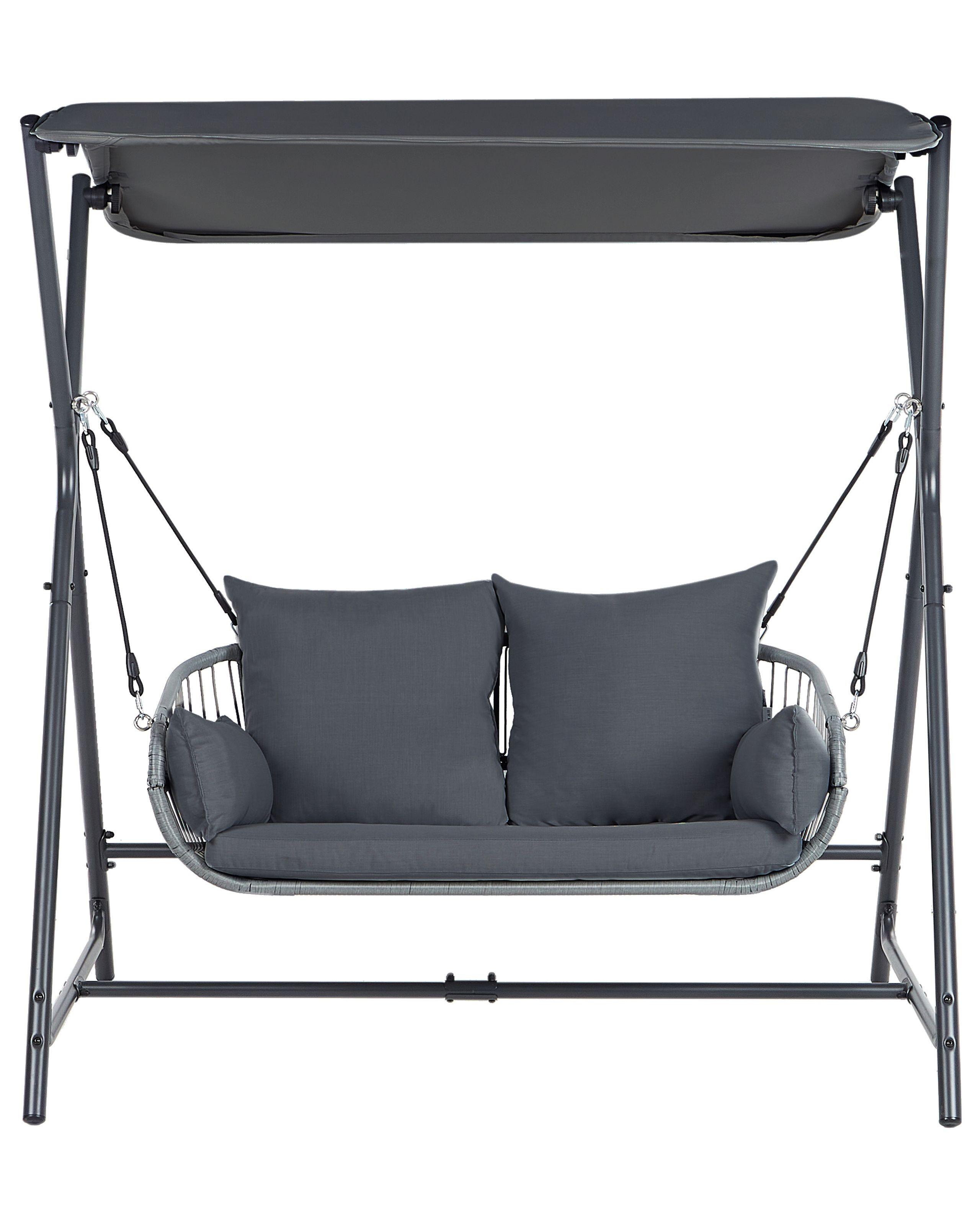 Beliani Hollywoodschaukel aus Stahl Mediterran FIASTRA  