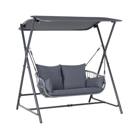 Beliani Hollywoodschaukel aus Stahl Mediterran FIASTRA  