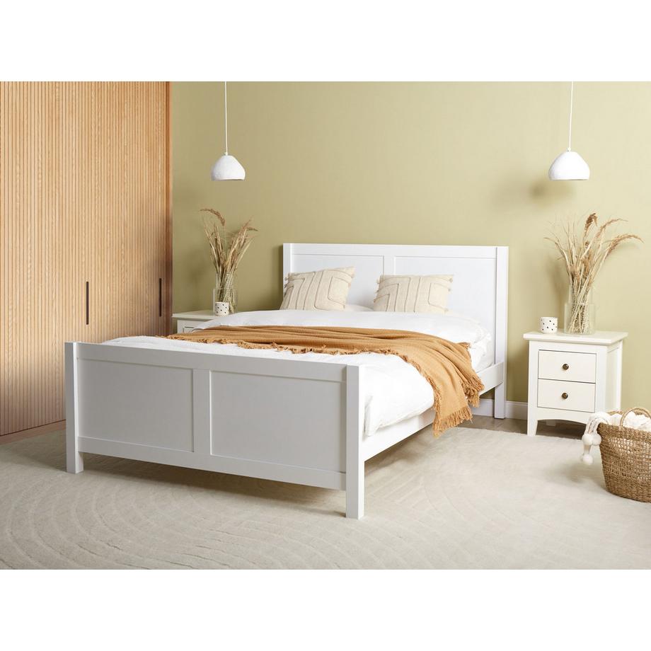 Beliani Letto en Legno di caucciù Rustico CHAMPAGNAT  