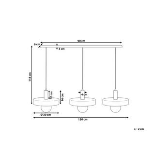 Beliani Lampe suspension en Métal Moderne HARENA  