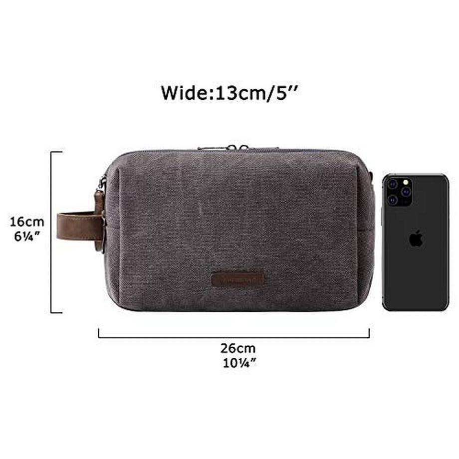 Only-bags.store  Trousse de toilette, trousse de toilette de voyage, trousse à cosmétiques avec double ouverture à fermeture éclair, grand espace de rangement, 5 L 