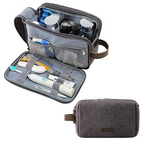 Only-bags.store  Trousse de toilette, trousse de toilette de voyage, trousse à cosmétiques avec double ouverture à fermeture éclair, grand espace de rangement, 5 L 