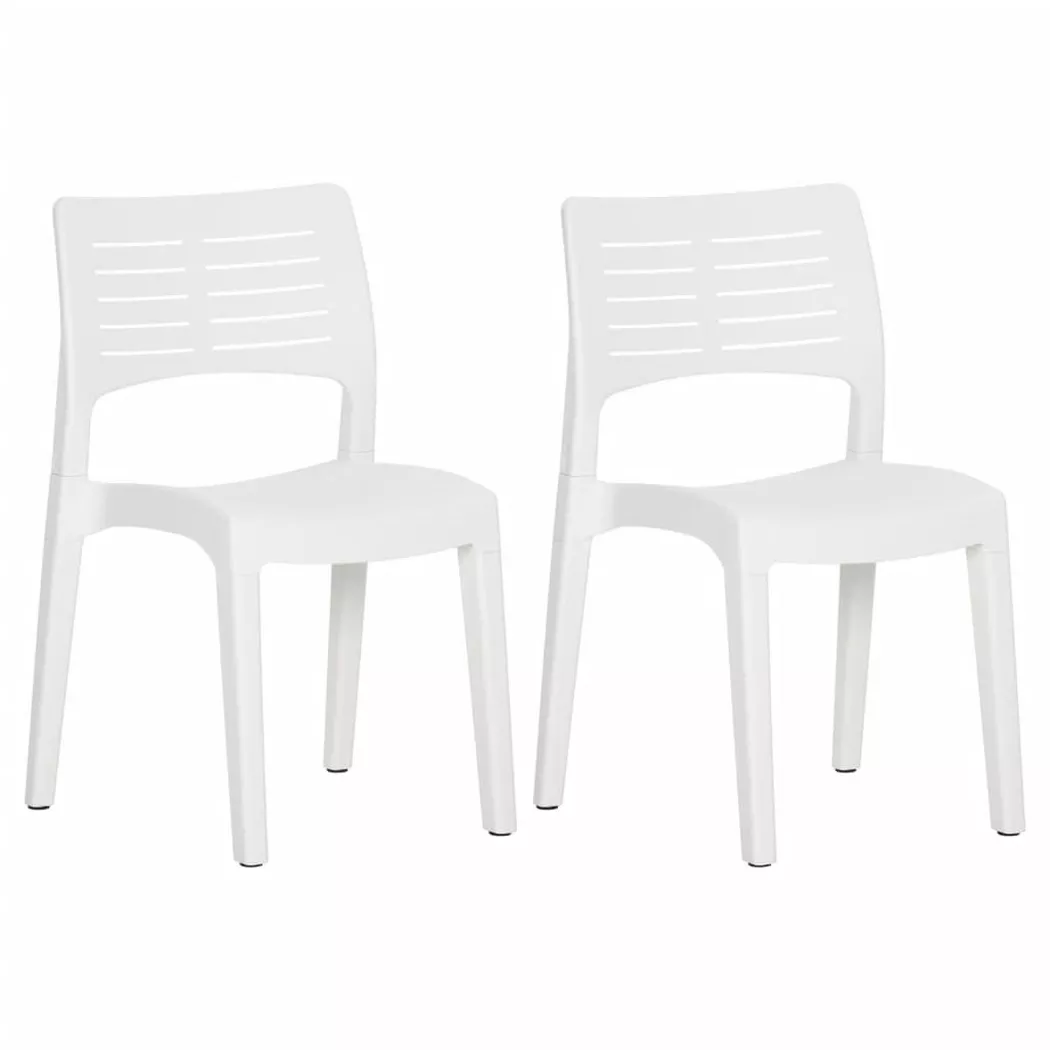 VidaXL - Chaise de jardin polypropylène, One Size, Blanc