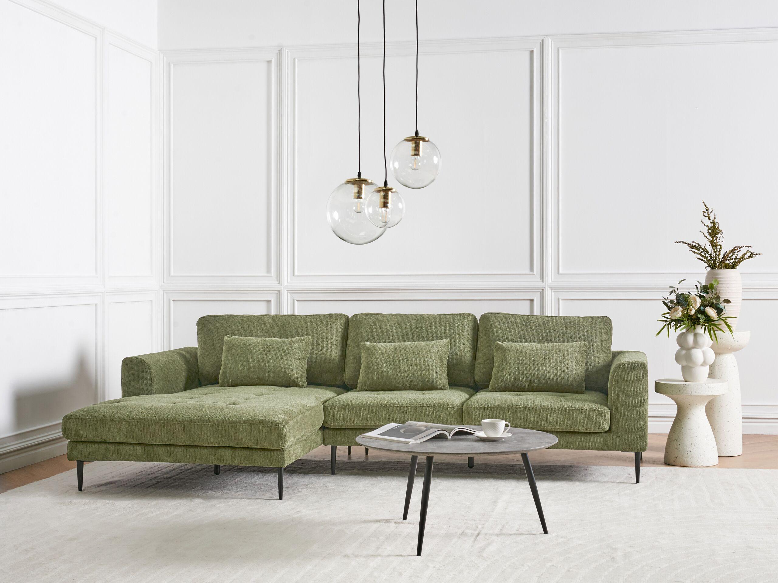 Beliani Ecksofa aus Polyester Modern FLAM  