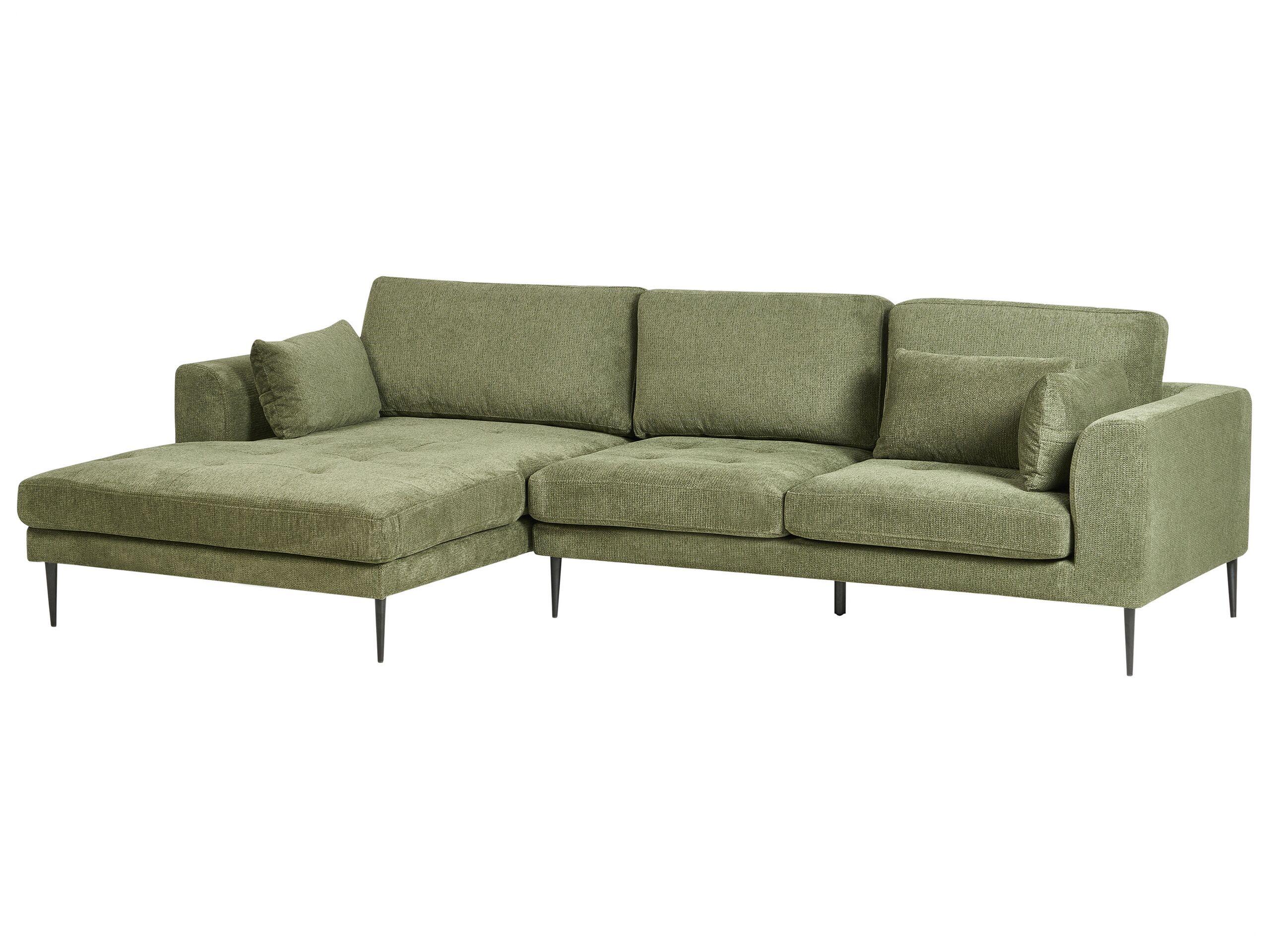 Beliani Ecksofa aus Polyester Modern FLAM  