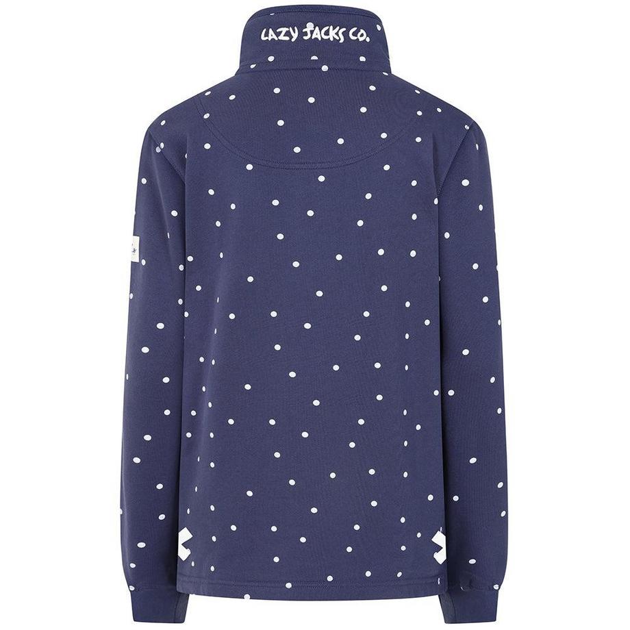 Lazy Jacks Sweatshirt Knopfhals mit Punktemuster  