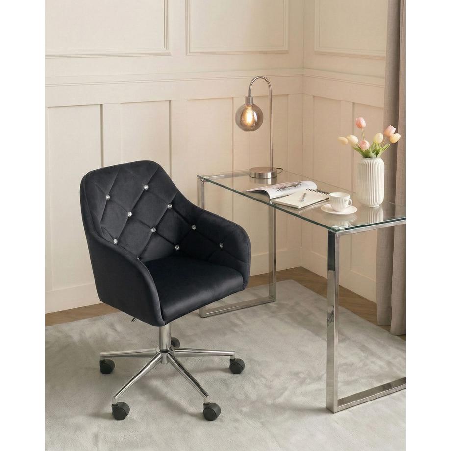 Beliani Chaise de bureau en Velours Glamour VELORIA  