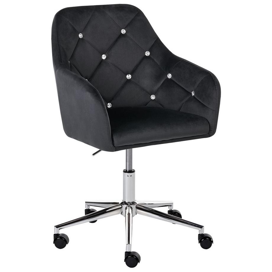 Chaise de bureau en Velours Glamour VELORIA