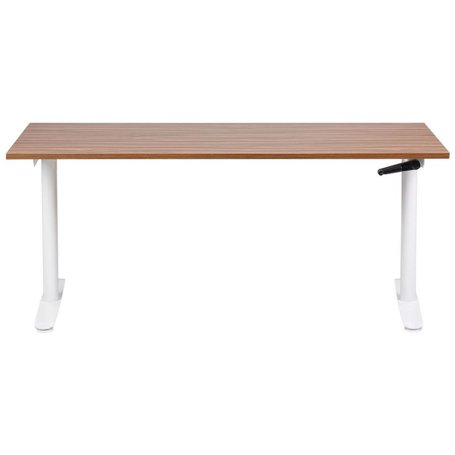 Beliani Schreibtisch manuell höhenverstellbar aus Faserplatte Modern DESTINAS  