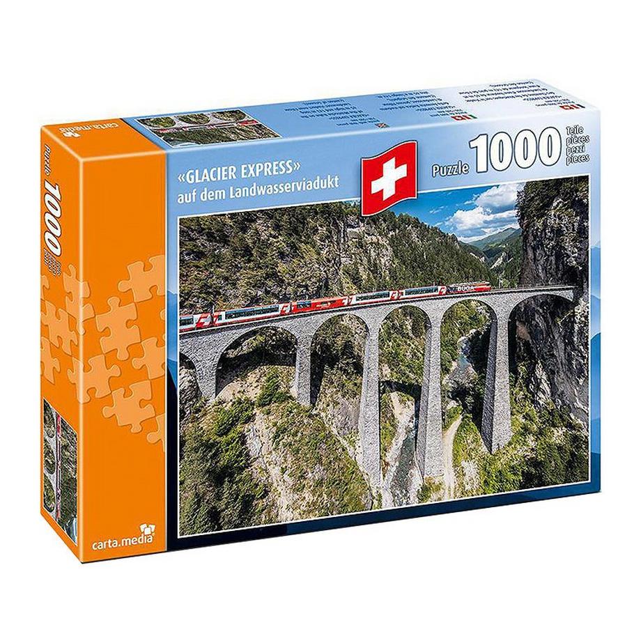 Carta.Media  Puzzle Glacier Express auf Landwasserviadukt (1000Teile) 