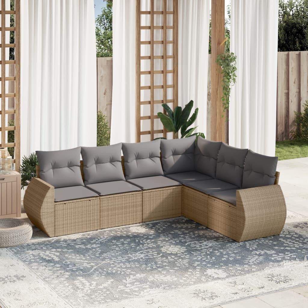 VidaXL set divano da giardino Polirattan  