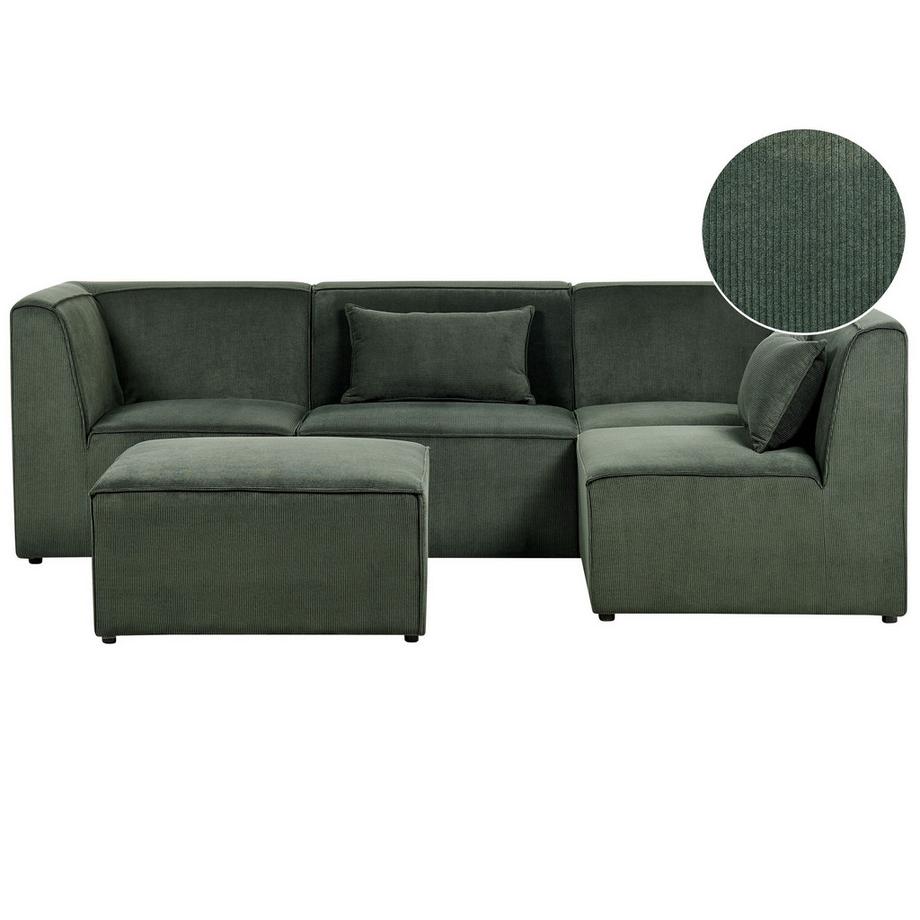 Linksseitiges Ecksofa mit Ottomane aus Cord  LEMVIG