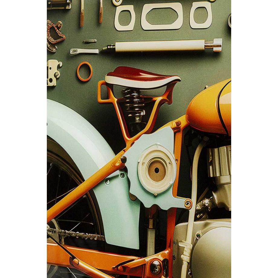 KARE Design Tableau en verre Garage Motorbike 60x80  