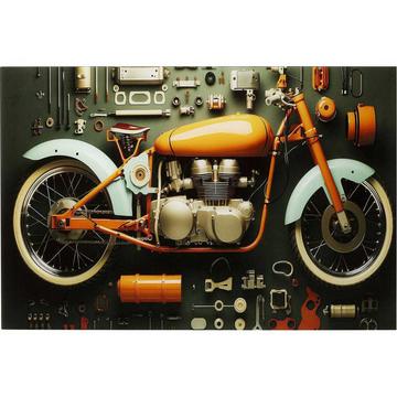 Tableau en verre Garage Motorbike 60x80
