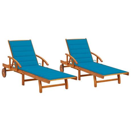 VidaXL Chaise longue bois d'acacia  