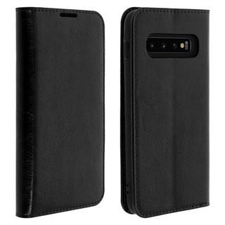 Avizar  Cover Echtleder Galaxy S10 Plus Schwarz 