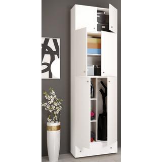 VCM Armoire à balais en bois Aspirateur Armoire de nettoyage Armoire de ménage Tiroir Lona SA  