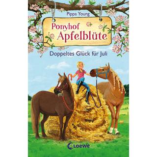 Ponyhof Apfelblüte (Band 21) - Doppeltes Glück für Juli Young, Pippa; Loewe Kinderbücher (Hrsg.); Hernando, Saeta (Illustrationen); Margineanu, Sandra (Übersetzung) Couverture rigide 