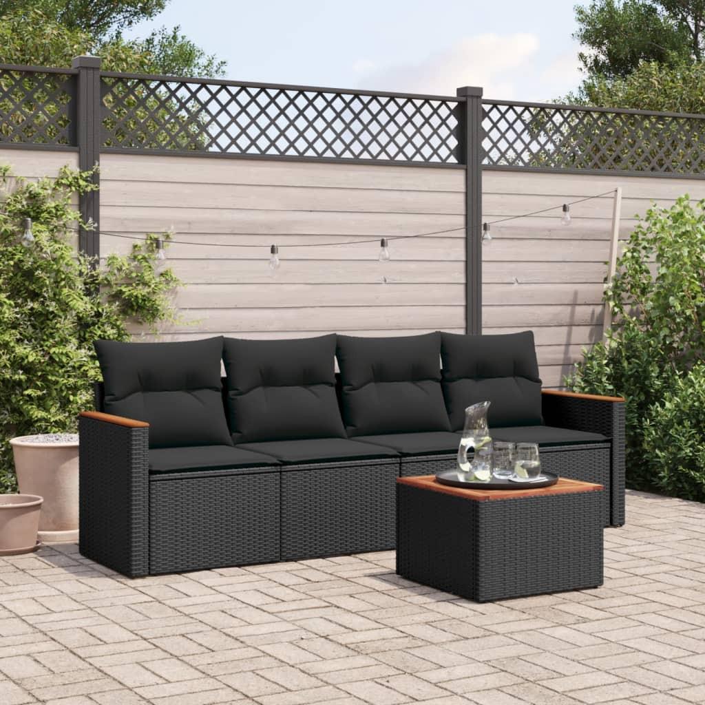 VidaXL Ensemble de canapés de jardin rotin synthétique  