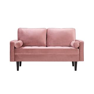 Vente-unique 2SitzerSofa FLEUET Samt Altrosa  