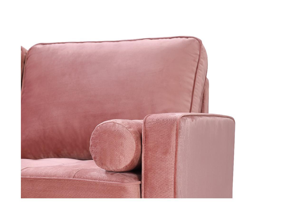 Vente-unique 2SitzerSofa FLEUET Samt Altrosa  