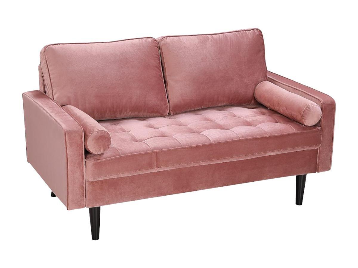 Vente-unique 2SitzerSofa FLEUET Samt Altrosa  