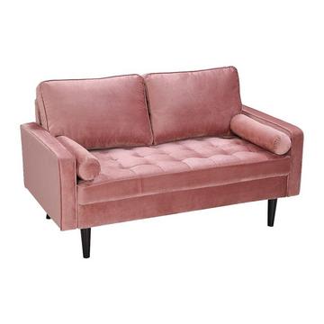 2SitzerSofa FLEUET Samt Altrosa