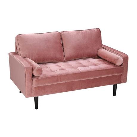 Vente-unique 2SitzerSofa FLEUET Samt Altrosa  