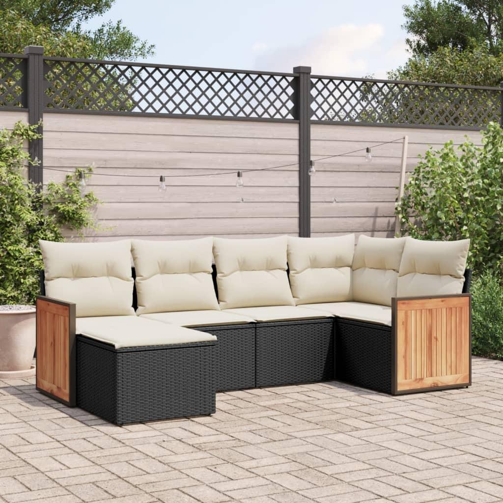 VidaXL set divano da giardino Polirattan  