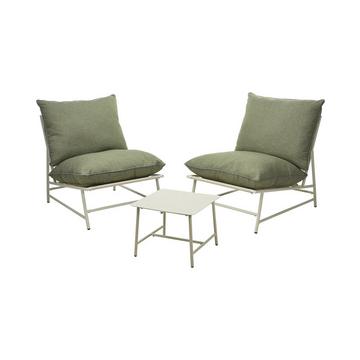 Gartenmöbelset cremefarben 3teilig