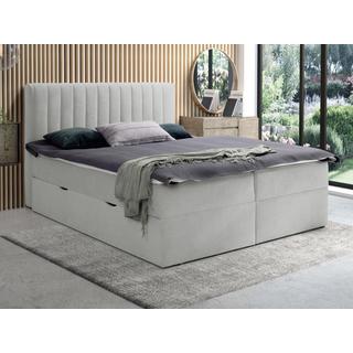 Ysmée Set compl. letto testata+Molle contenitore e cassetto+Mater.+Topper 160x200 Tessuto Grigio - ARAO di YSMÉE  