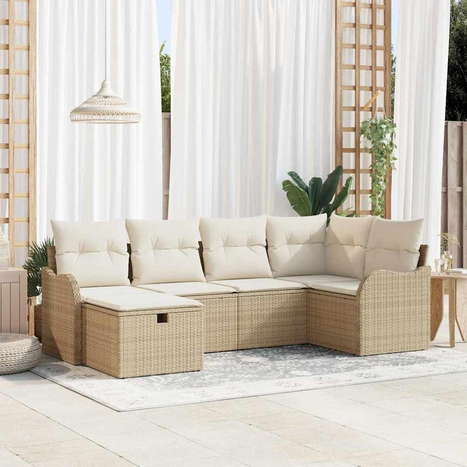 VidaXL Mobilier de jardin poly rattan  