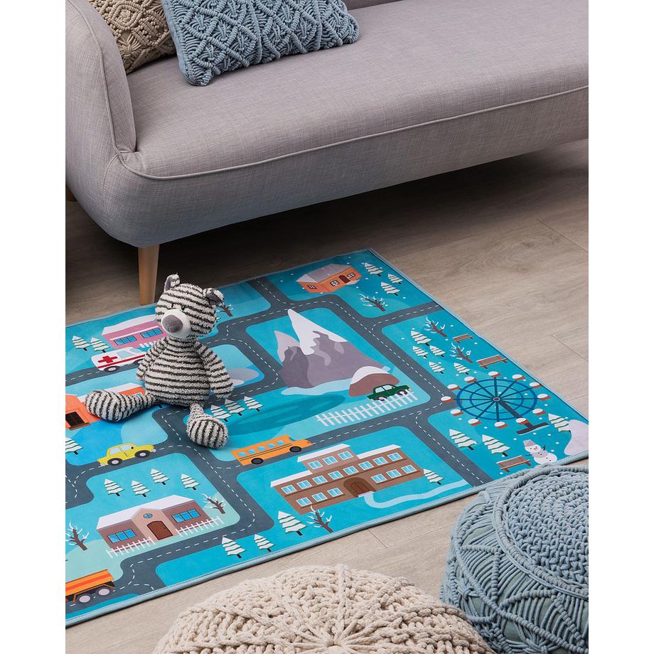 Beliani Tapis enfant en Polyester Moderne KIGI  
