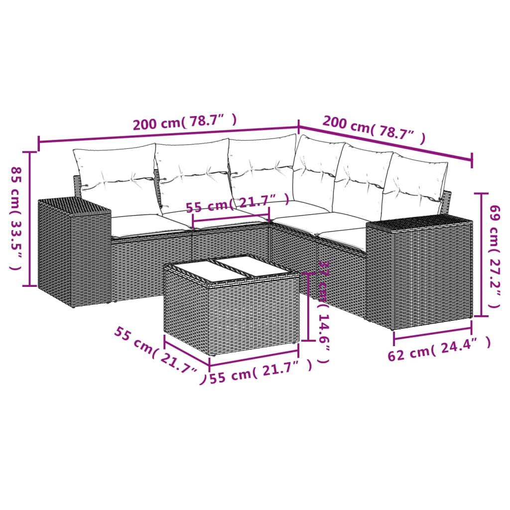 VidaXL Garten sofagarnitur poly-rattan  