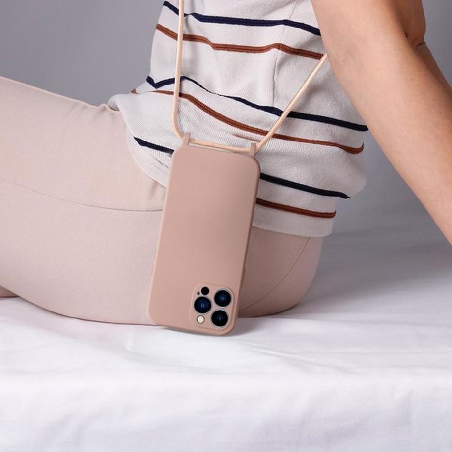 Avizar  Coque cordon iPhone 13 Pro Max Rose 