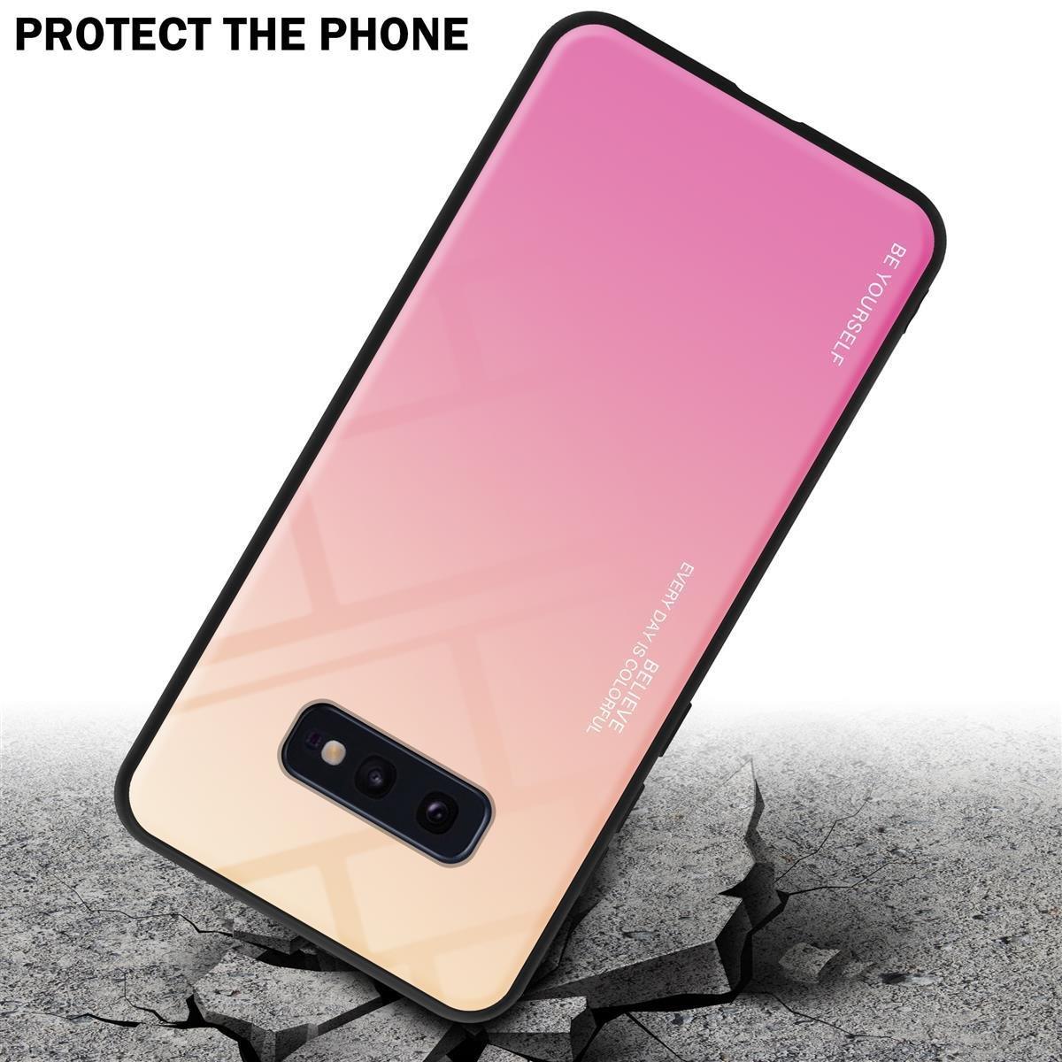 Cadorabo  Housse compatible avec Samsung Galaxy S10e - Coque de protection bicolore en silicone TPU et dos en verre trempé 