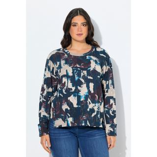 Ulla Popken Sweatshirt Pferde A-Linie Rundhals Langarm  