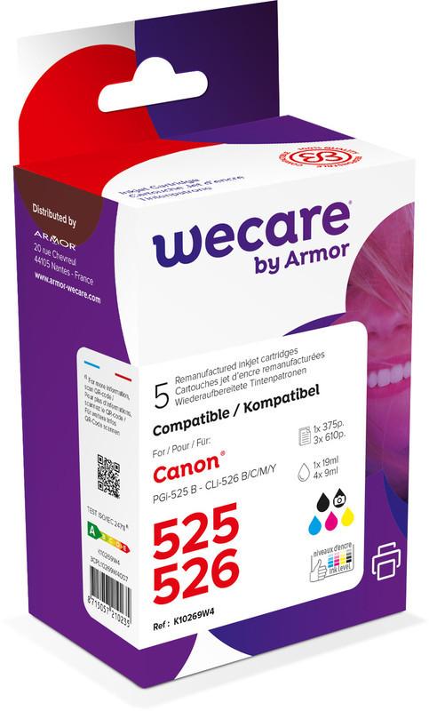 wecare  WECARE Multi rebuilt 525/526 BKCMY CLI-526PACKWE z.Canon PIXMA iP 4850 19/4x9ml 