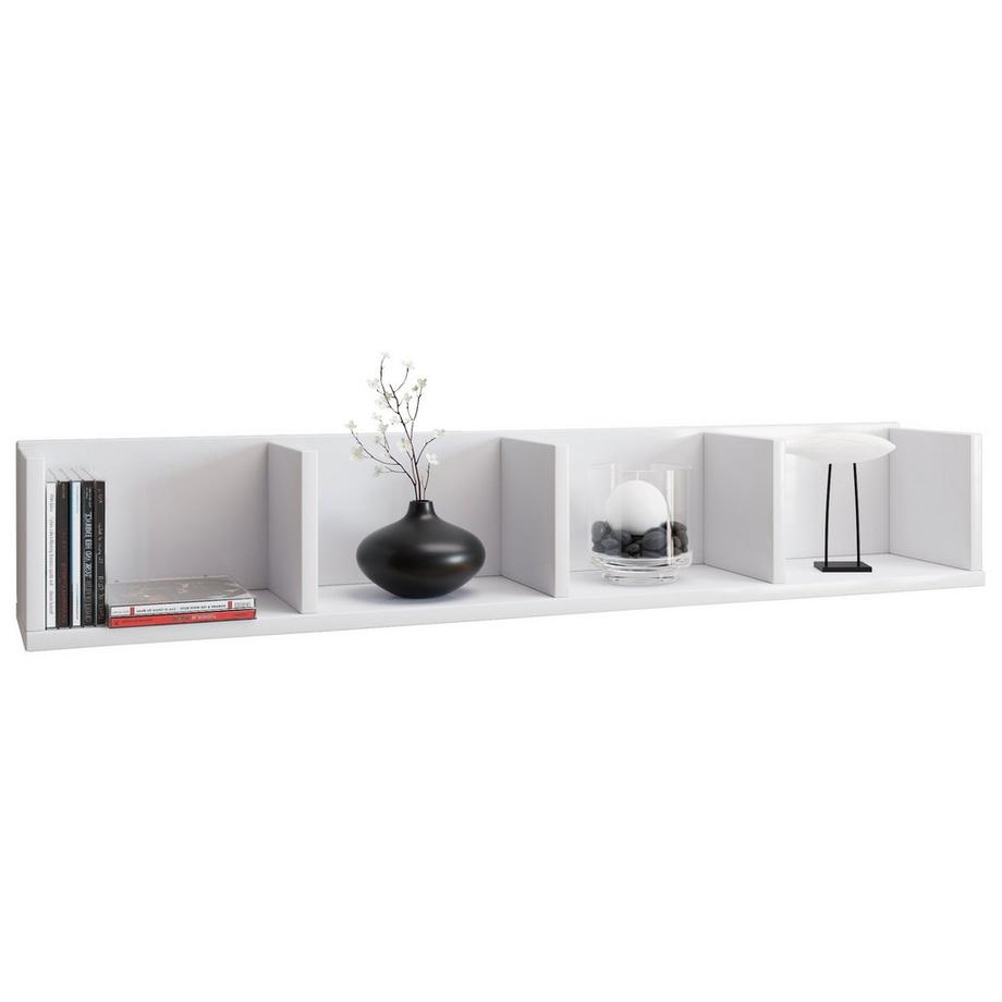 Holzregal hängend | platzsparendes Regal | Maße: H. 15 x B. 97 x T. 17 cm | Elegantes Regal hängend | Aufbewahrungsregal | Bücherregal | Wandboard -
