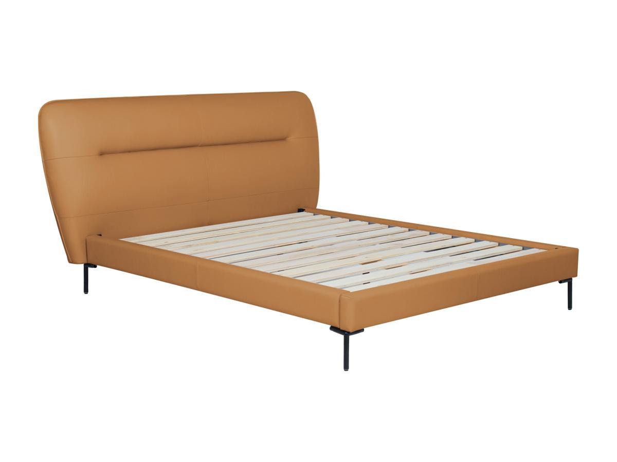 Vente-unique Letto 160 x 200 cm Pelle Cammello Con materasso - JODALA  