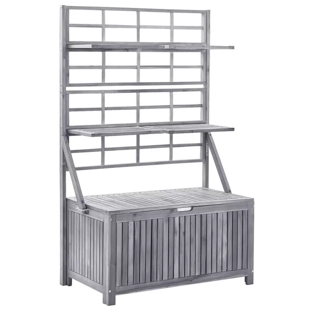 VidaXL - Boîte de rangement bois, One Size, Gris