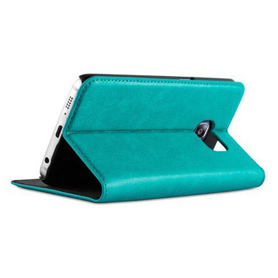 Cadorabo  Cadorabo Hülle kompatibel mit Samsung Galaxy S6 EDGE - Schutzhülle mit Magnetverschluss, Standfunktion und Kartenfach 