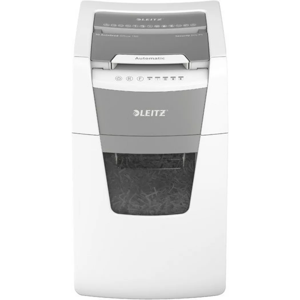 Leitz – Aktenvernichter IQ AF 8014-20-00 Office 150, P-5, 44lt, Weiss Bunt