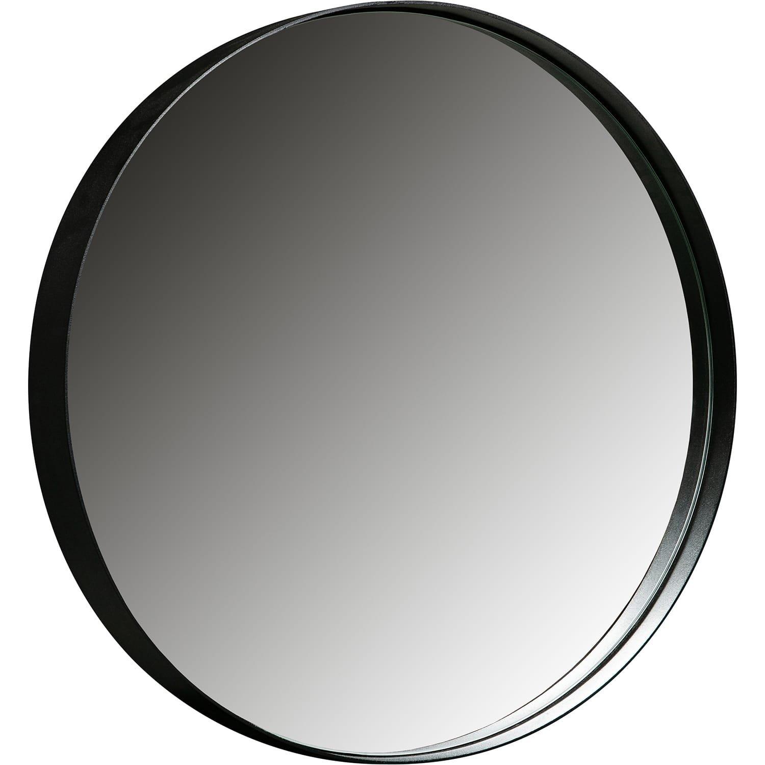 mutoni Miroir rond Doutzen métal noir 50x50  