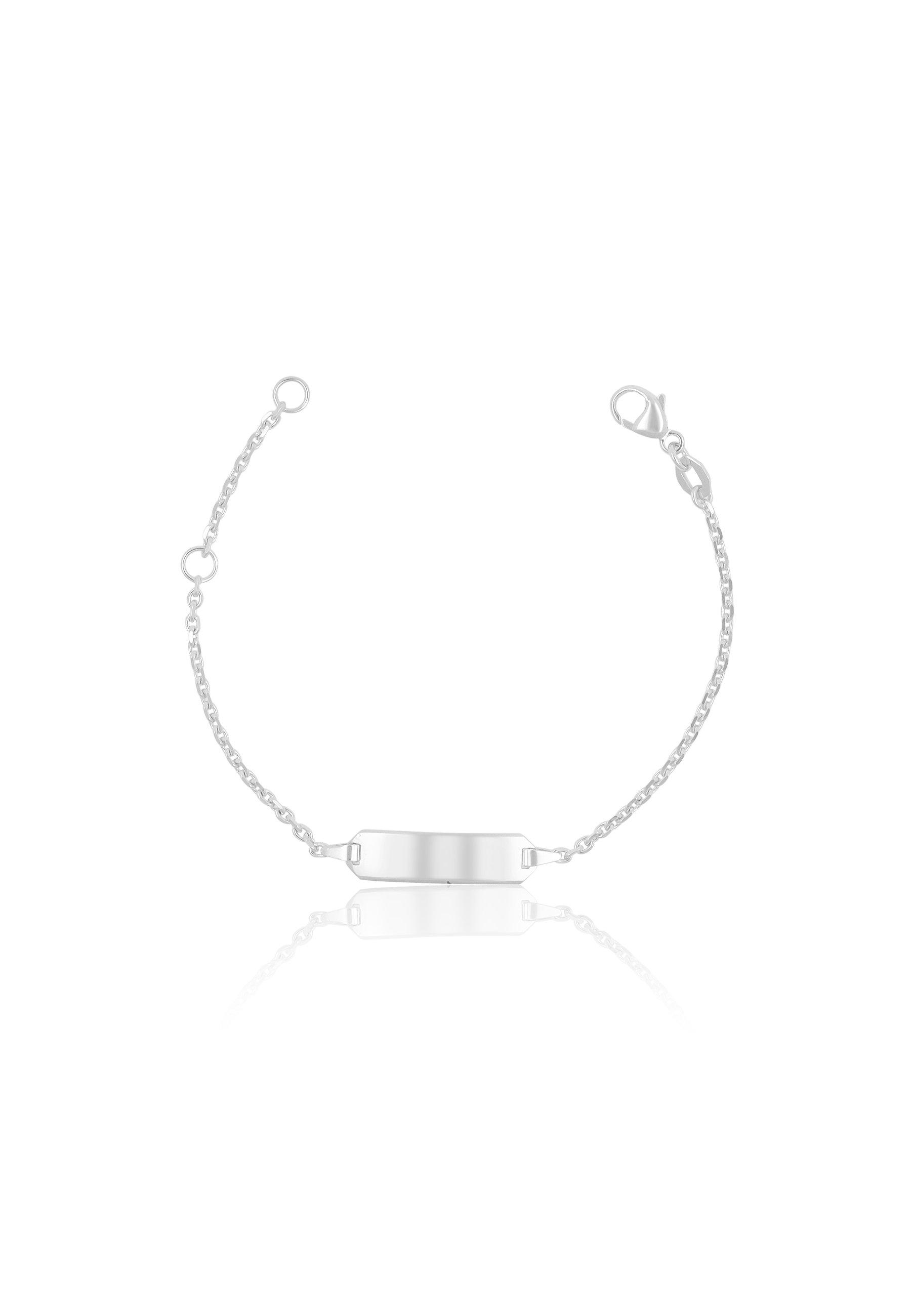 MUAU Schmuck  Bracelet forçat en or blanc 750, 1,6mm, 14cm 