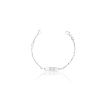 Bracelet forçat en or blanc 750, 1,6mm, 14cm