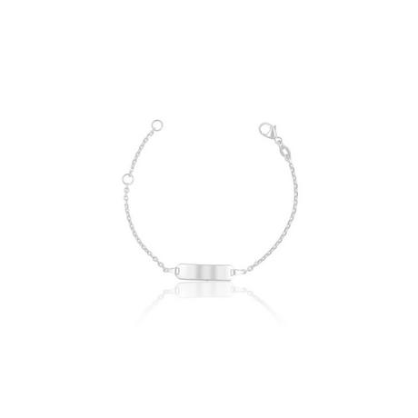 MUAU Schmuck  Bracelet forçat en or blanc 750, 1,6mm, 14cm 