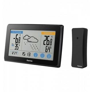 hama Wetterstation "Touch", Schwarz  