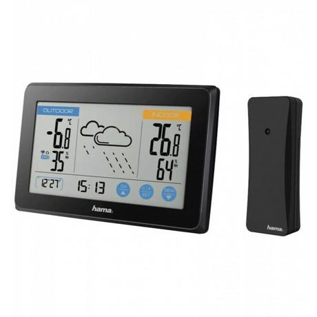 hama Wetterstation "Touch", Schwarz  